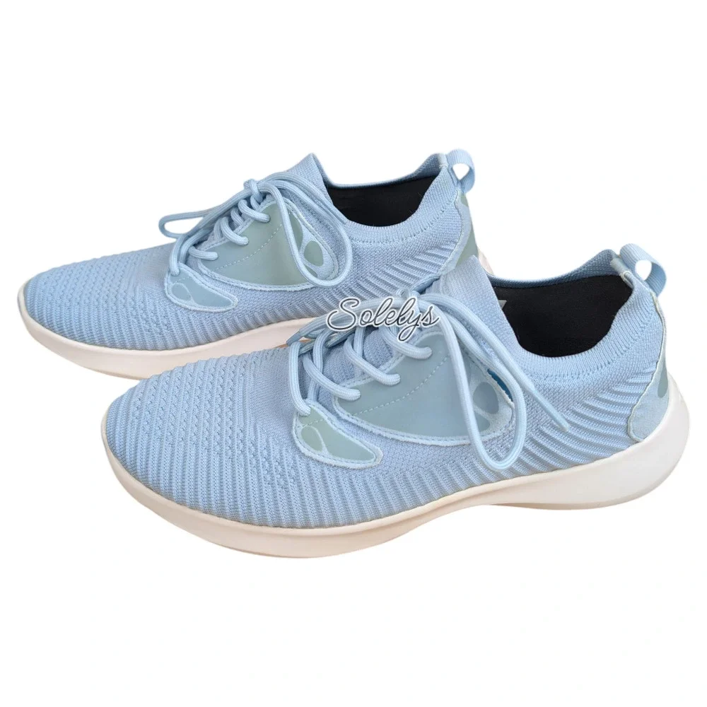 Vessi Everyday Move Womens 10 Sky Blue Waterproof Knit Dyma-Tex Lace Up Sneaker